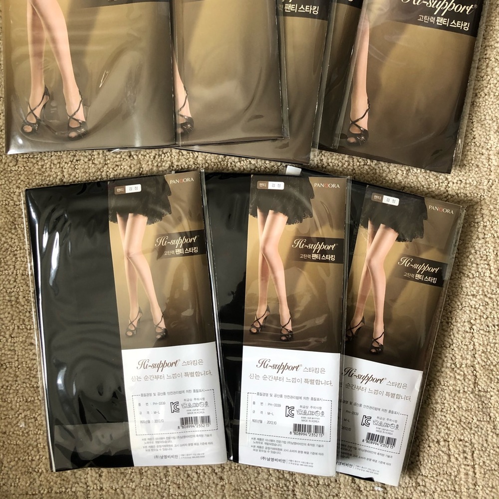 3 Black stocking for $8. Made in Korea